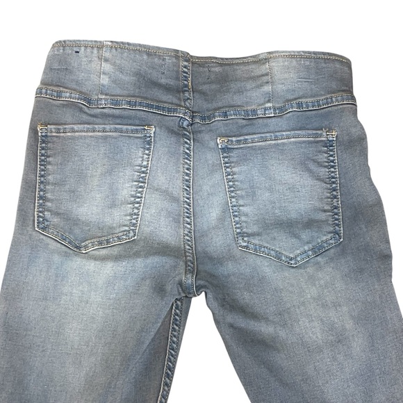 We The Free Pull On Flare Jeans Size 28 Blue Brown Hue Free People - Picture 5 of 7